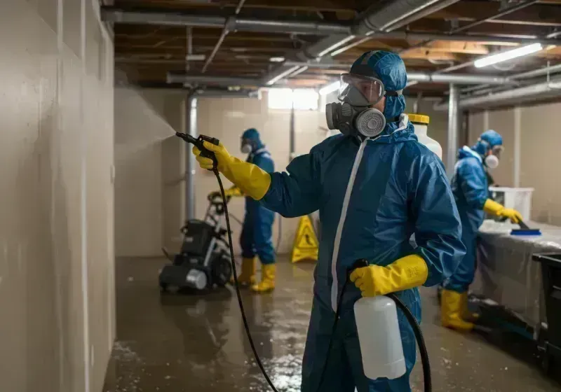 Basement Sanitization and Antimicrobial Treatment process in Huntsville, TX