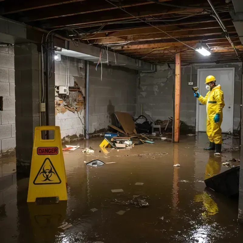 Flooded Basement Electrical Hazard in Huntsville, TX Property